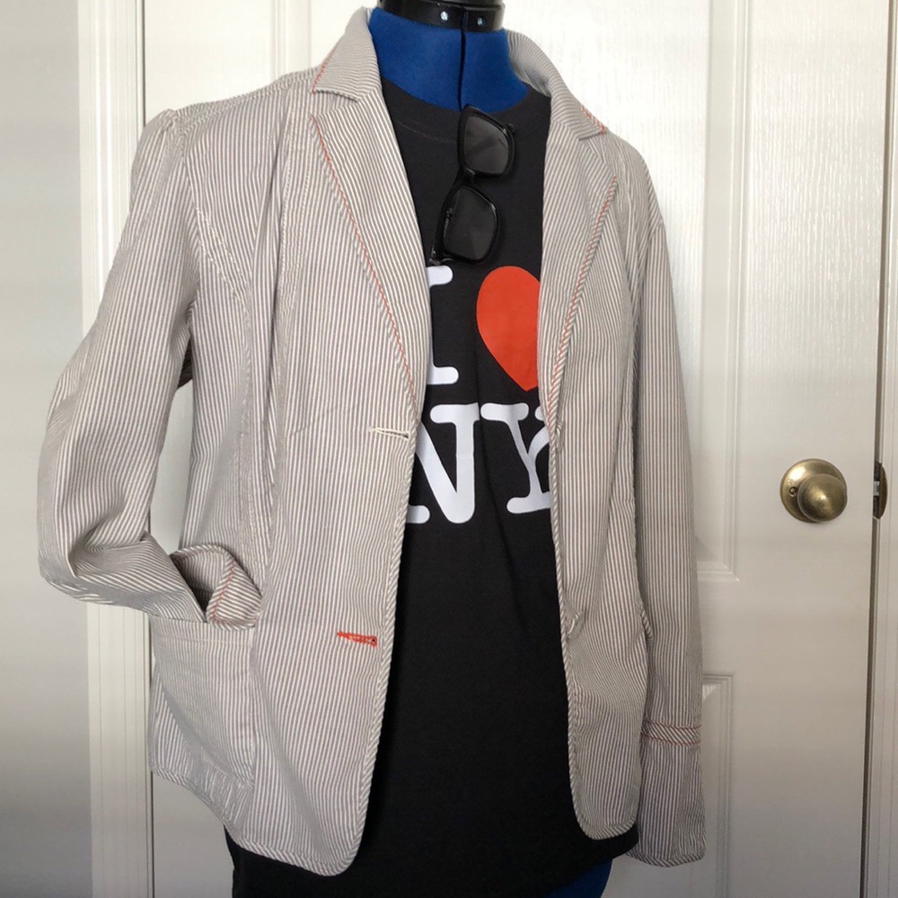 Casual Oversized Striped Blazer
